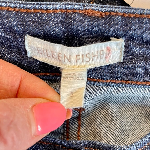 Eileen Fisher Petite Skinny Jeans Women’s Small Stretch Denim Mid Rise Dark Wash - Picture 9 of 10